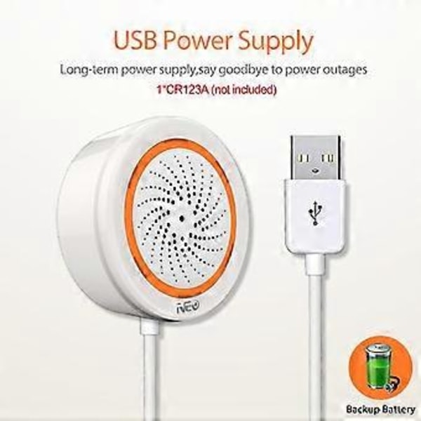 3 I 1 Hub Temperatur Fugtighedssensor Sirene Alarm APP Kontrol Sensitiv Gateway