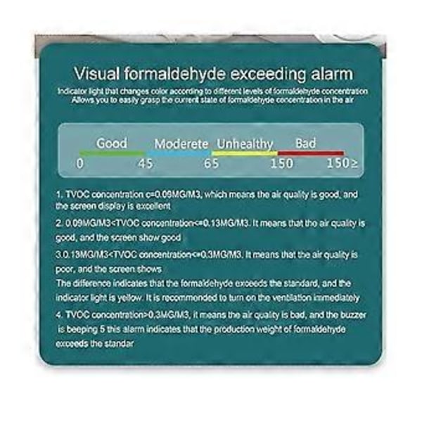 Jms12 Luftkvalitetsmätare Formaldehyd Tvoc Mätare Portabel Sensor Testare Temperatur Luftfuktighet Dete