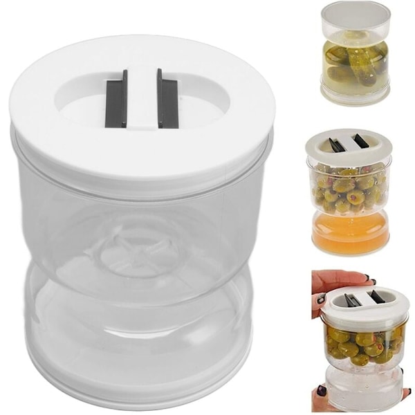Pickle och olivburk, torr och våt separation lufttät Kimchi burk lufttät Kimchi timglasburk torr och våt dispenser