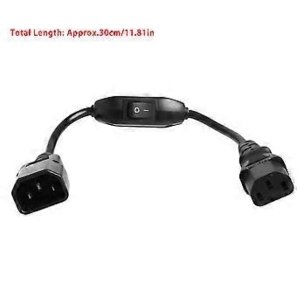 IEC 320 PDU C14 Hane till C13 Hona Förlängningskabel Strömbrytare PDU Strömkabel