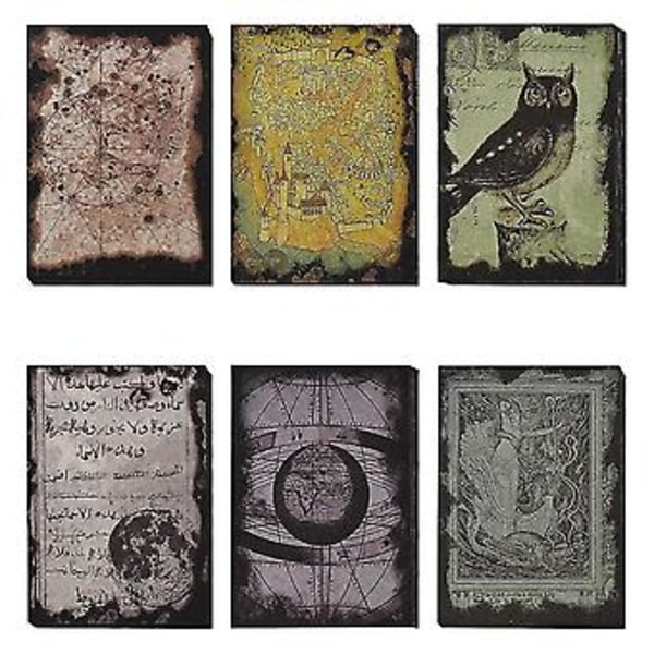 240 st Antikt Scrapbook-papper Retro Brinnande Scrapbook-material Väska För Skräpplanerare Dekorativ