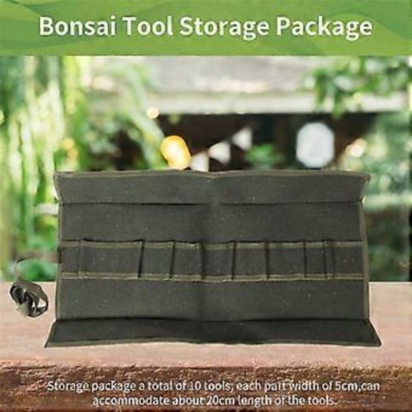 600x430mm Japanska Bonsai Verktyg Förvaringspaket Rullväska Canvas Verktygsset Fodral