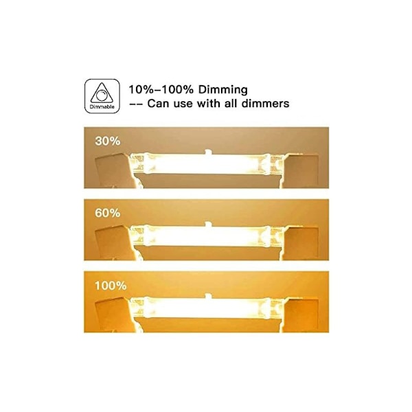 Paket med 5 R7S Halogenlampor 118mm 200W 230V, R7S Halogenstav 118mm, R7S Halogenlampa Dimbar Halogenstavslampa för Byggstrålkastare, Arbetslandskap