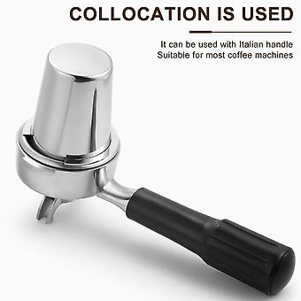 Ruostumattomasta teräksestä valmistettu annostelukuppi kahvin haistelukuppi espressokoneen portafilterille kahvin tamppaus (51mm