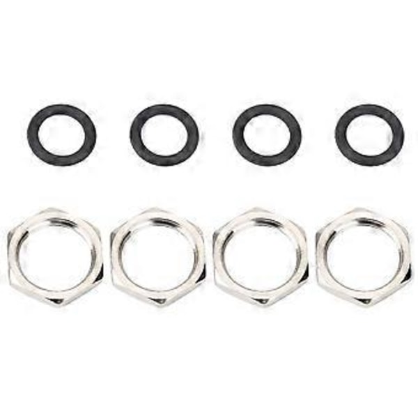 4 Set Förkopplade Runda Lysdioder Vattentäta Dammtäta 2-Färgs Gemensam Katod 10mm 110220V (Röd och Grön)