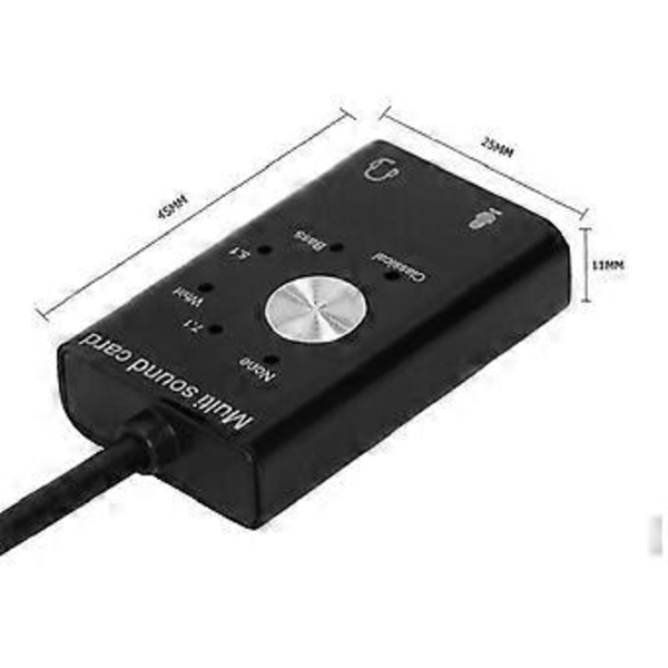 Monitoiminen äänikortti USB 2.0 Type C Stereo Mikrofoniadapteri Ammattimainen muunnin kannettavalle tietokoneelle Kuulokkeet PC-kaiutin