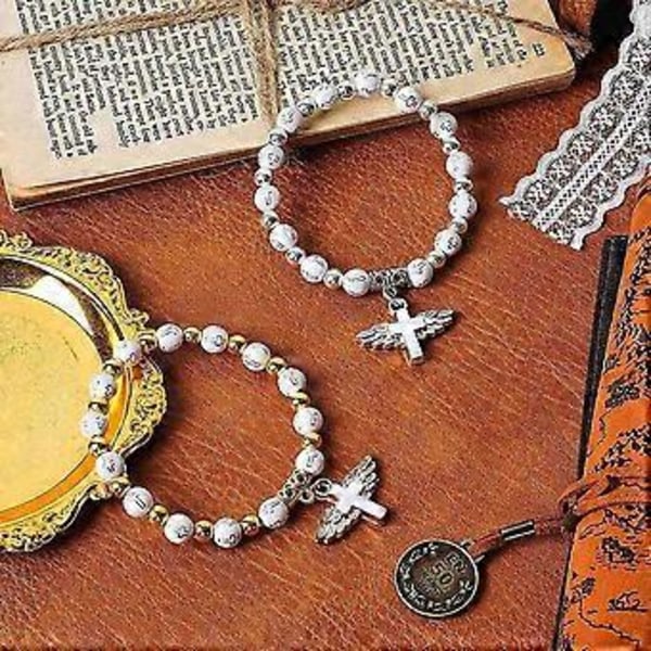 18 stk. Dåpsgaver Vinge Armbånd Dåpssuvenirer Armbånd Rosenkrans Suvenirer Dåp Nattverd