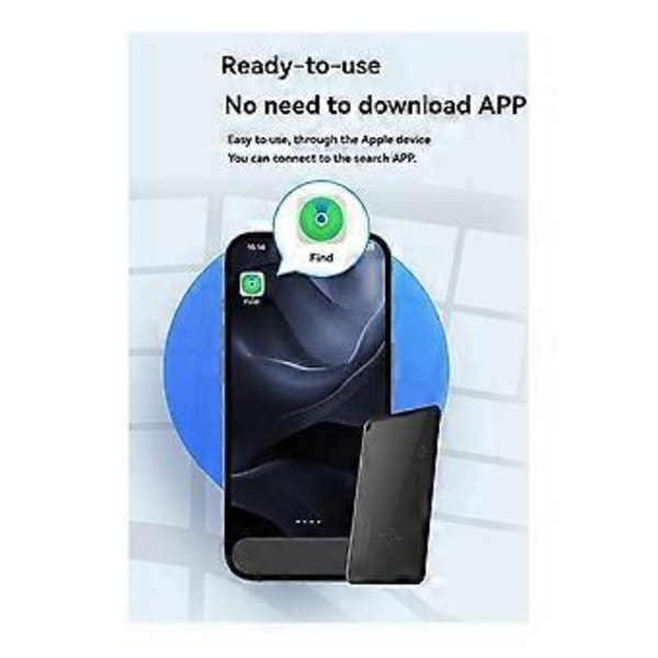 GPS Locator Smart Card Sporingsenhet Lommebok Tracker Kort Fungerer med Finn min App Tynn GPS Artikkel Finner