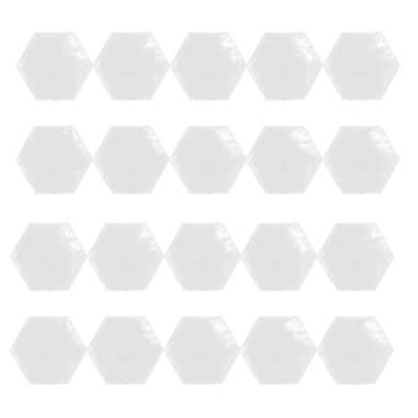 40 st Klara Akryl Hexagon Tomma Placeringskort Bröllopsdekoration