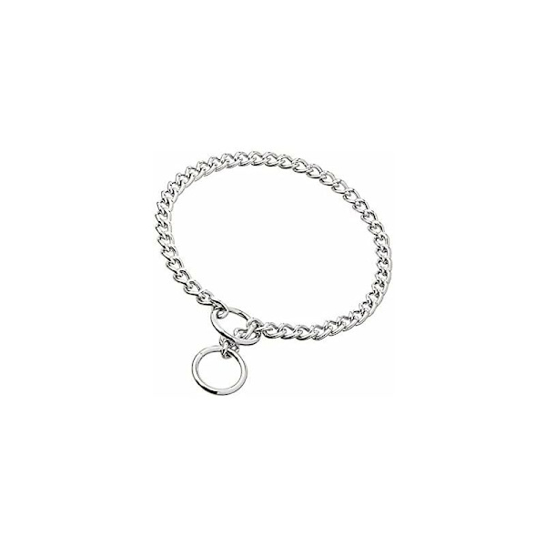Rustfrit stål P Chock Metal kæde hundehalsbånd Halsbånd Gå træning kæledyr Tilbehør til små mellemstore store hunde-3,0 mmx55cm