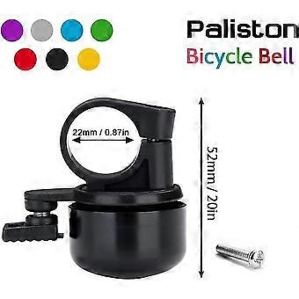 2 st Cykelklocka Aluminium Cykelklocka Svart) -shznv