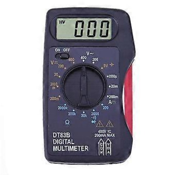 Dt83b Lomme Digital Multimeter Amperemeter Voltmeter DC/AC Resistor Ohm Spennings Multi Meter Tester Elektriske Instrumenter