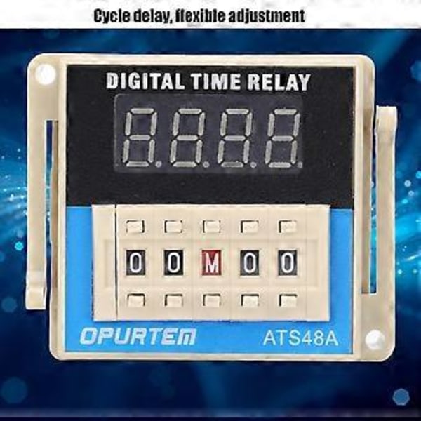 Tidsrelä LED Digital Display Justerbar Hög Noggrannhet Elektroniska Komponenter ATS48A-1ZDC12V