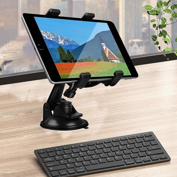 Bil Tablet Ipad Holder Mount, Sugkopp Tablet Holder Stand For Bil Vindrute Dash Bord Kjøkken Vegg Kompatibel Med De Fleste 7-10 Tommers Tablet