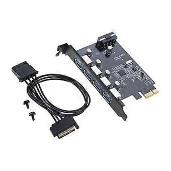 4-porttinen USB3.0 PCI-E -laajennuskortti, vakaa kaksoistaitettava rakenne, kortin jakaja