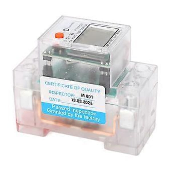 Energimätare 2P Enfas DIN-skena Elförbrukningsmätare Bakgrundsbelyst LCD-display Effektmätare 230V