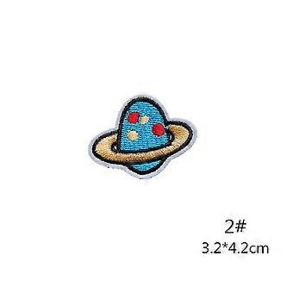 26 st/set Broderimärken Yttre Rymden Planet Mönster Sy På Märken Stryk På Märken