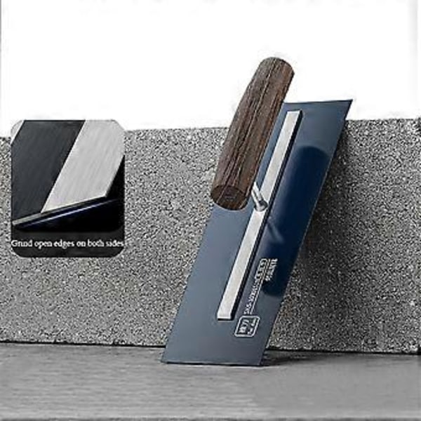 Putslevare Cementlevare Gipslevare 0,5 mm Tjock Finish SK5 Stållevare med Trähandtag L-Skaft 28cm