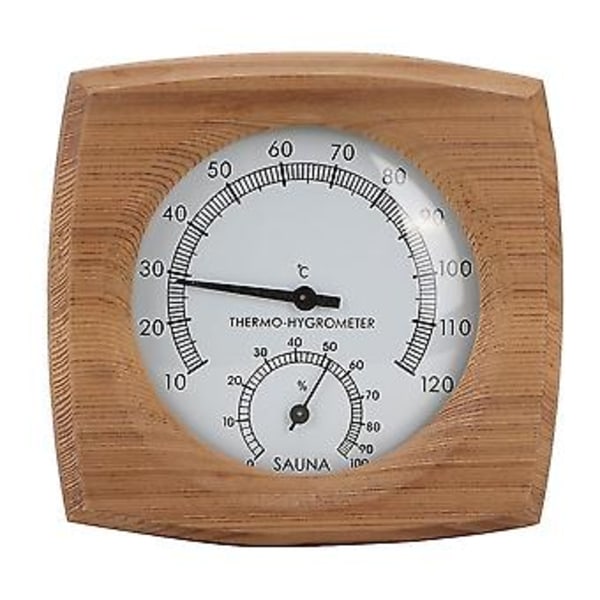 2-i-1 Inomhus Trä Termo Hygrometer Termometer Hygrometer Ångbastu Basturum Tillbehör