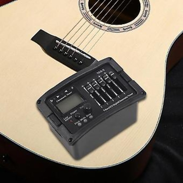 5-bånds akustisk gitar preamp EQ equalizer klassisk akustisk gitarforsterker digital blend tuner