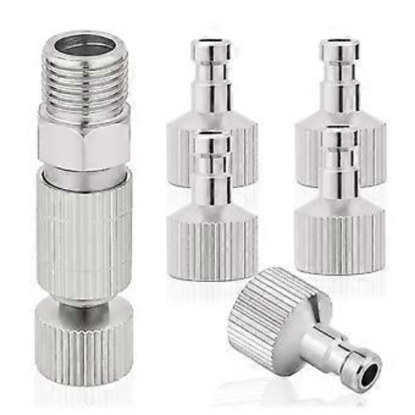 Airbrush Hurtigkobling Kobling Utløserfitting Plugg, 6 stk 1/8 tommer BSP Hann- og Hunnkoblinger Adapter Air Brush
