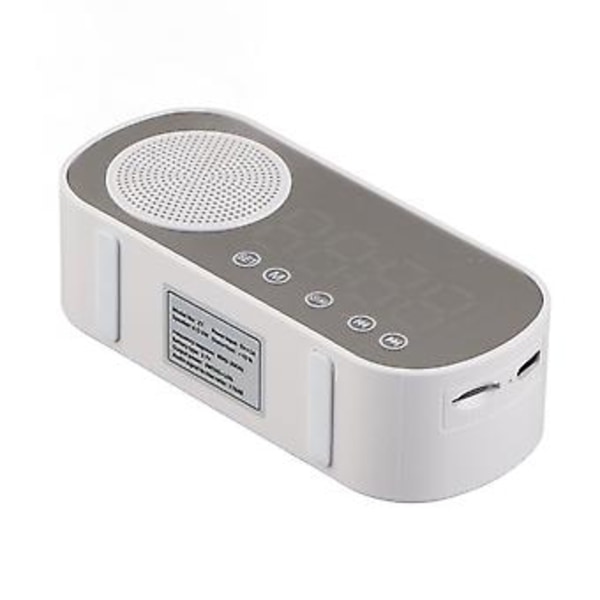 Digital Väckarklocka HIFI FM-radio Uppladdningsbar Bluetooth 5.0 Högtalare Spegelklocka för Läsning Resa