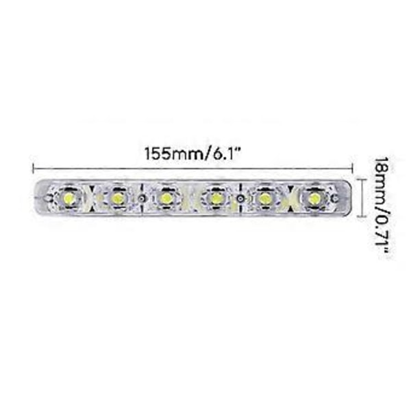 Universal Passform 6LED Högeffekts LED Varselljus Biltillbehör