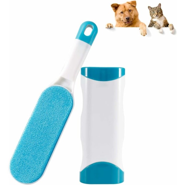 Katte- og hundehårbørste - Gjenbrukbar Magic Cleaning Brush Bustfjerner - Magic Pet Hair Brush Rengjøring av hund og katt (klær / sofa / bil / B)