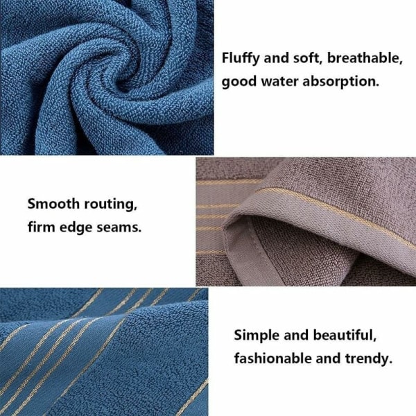 3 Bath Towel Bath Sheet in 100% Cotton, Large Size Soft Luxury and Very Absorbent, for Sauna Shower Swimming Bathroom Hotel Travel (70x140CM