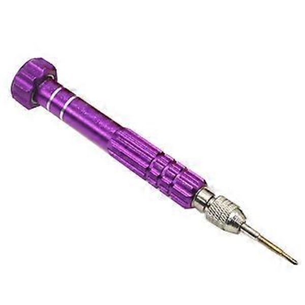 Lila 5 i 1 Precisions Torx Skruvmejsel Mobiltelefon Klockreparation Blandad Set Precisionsskruv Telefon Klockreparationsverktygssats