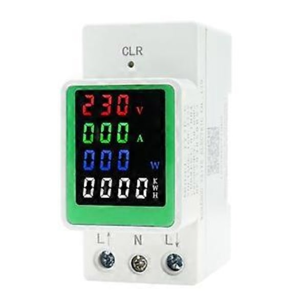 AC DIN-skinne Forbrug Wattmeter Monitor Digital Multimeter LED-display