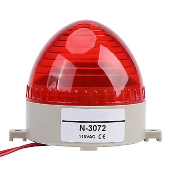 1 st Röd LED Blixt Varningslampa Nödfordon Belysning Glödlampa Brandbekämpningsfyr 110V