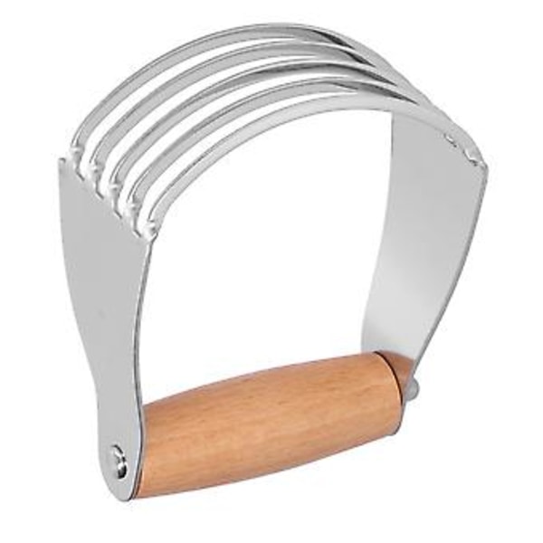 Dejælter i rustfrit stål, kageælter og dejdeler, professionel kagedeler med kraftige blade, træfarve