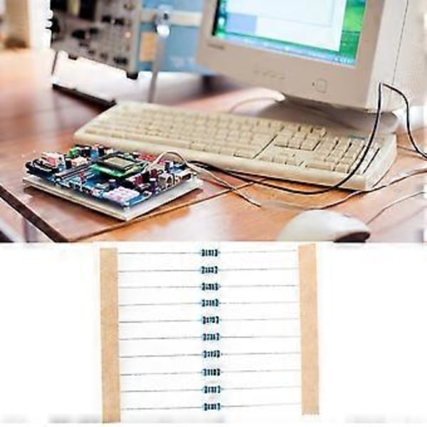 10-1M Ohm 1/4w Resistans 1% Tolerans Metallfilm Resistor Sortimentskit