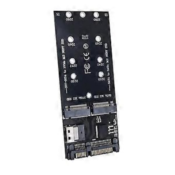 M2 SSD Adapter M.2 SATA Ngff SSD til SATA + M2 NVME SSD til SFF-8654 Konverter SATA til M2 Udvidelseskort