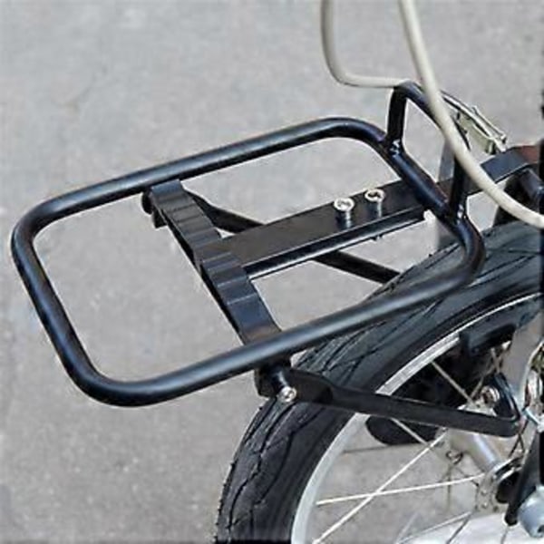 14 tums hopfällbar cykelpakethållare fram i aluminiumlegering för 412 V-broms, justerbar cykelbagagehållare fram