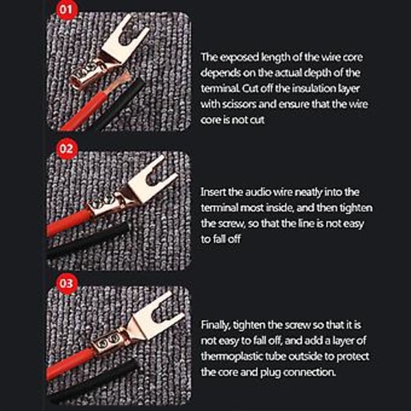 Audio Haarukka Lapioliitin Kaiutinkaapelille DIY Kaiutin Lapioliitin