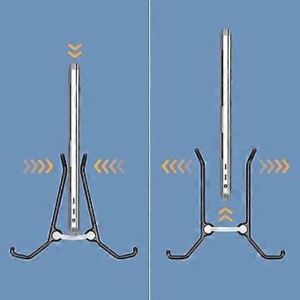 Vertikal Laptop Stand Skrivebordsholder Notebook Dock Pladsbesparende til /// til Chrome Book Sort