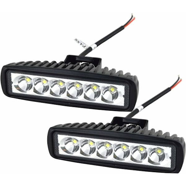 LED-arbetsbelysning LED-ramp 12V 18W 15cm LED-strålkastare för bil Vattentät IP67 Spot Dimljus LED-arbetsbelysning för 4x4 Motorcykel Bil Lastbil Traktor SUV Båt