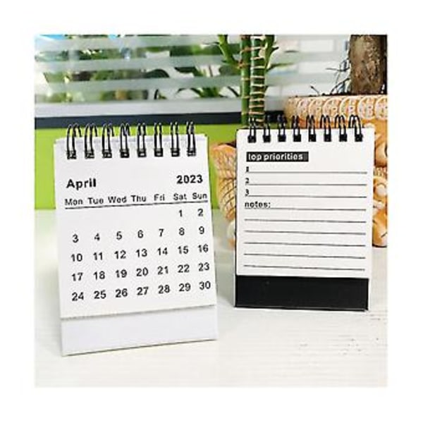 10 stk. Mini Bordkalender 2023 Gjelder Fra Nå Til Desember 2023, 105x76mm Liten Stående Bordkalender