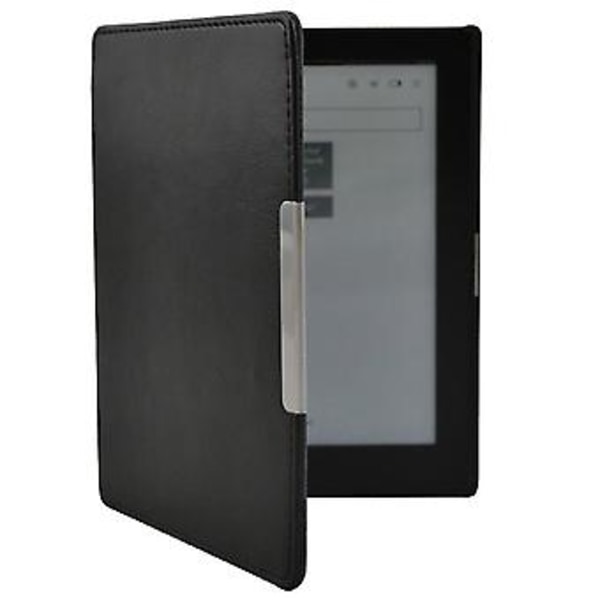 Etui til Aura (ikke HD) 6.0 tommer E-læser Magnetisk PU Læder Smart Etui Skal og Cover (sort)