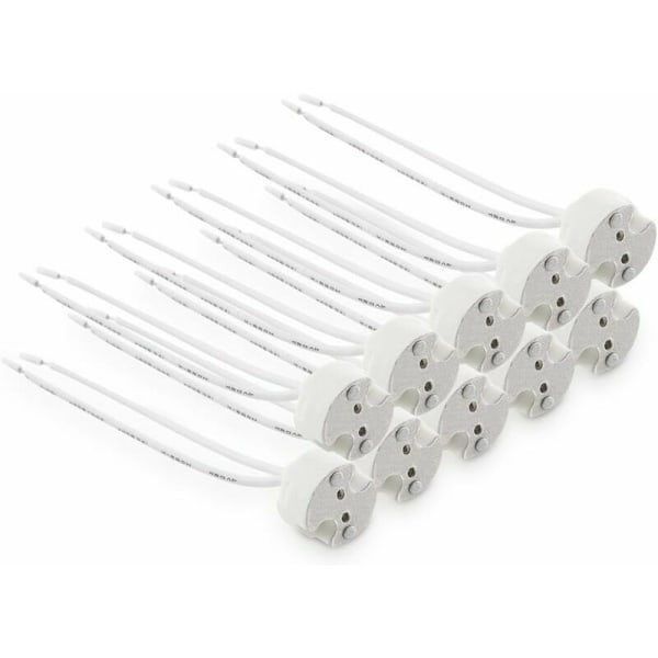 Lot 10x GU5.3 fatning - GU5.3 eller MR16 fatning - Støtte med 12V kabel - Til pærelampe som LED halogen spot Adélala