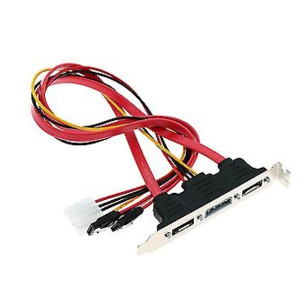 Pc Diy Sata - Esata ja 4-nastainen Ide Molex Pci -kiinnikekaapeli, täyskorkea profiili ulkoiselle kovalevylle
