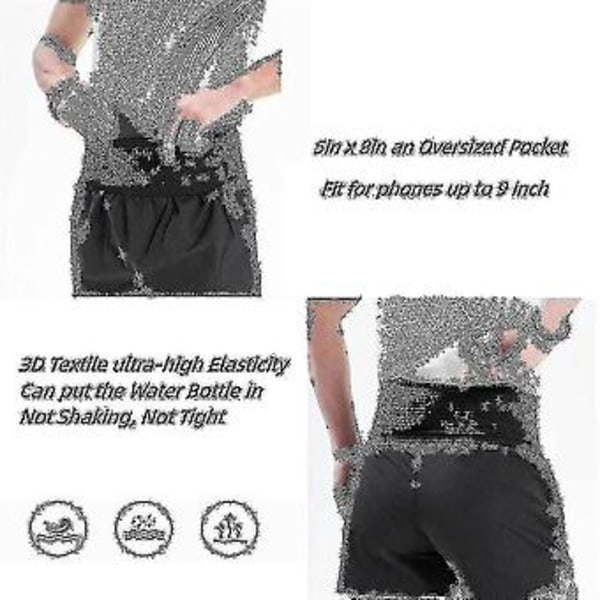 Juoksuvyö, puhelinpidike juoksuun, matkustamiseen ja pyöräilyyn, harmaa