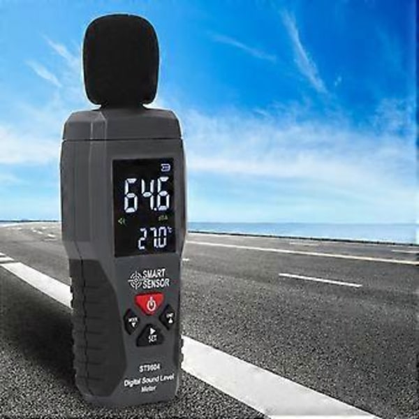 SMART SENSOR Ljudnivåmätare Logger 30-130dB Bullermätning Digital Ljudnivåmätare