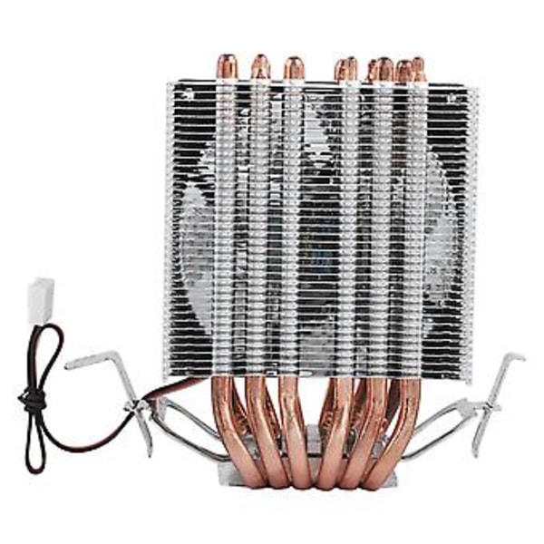 Datorkylare CPU Fläkt Kylfläns 6 Värmerör För Intel LGA 1156/1155/1150/775