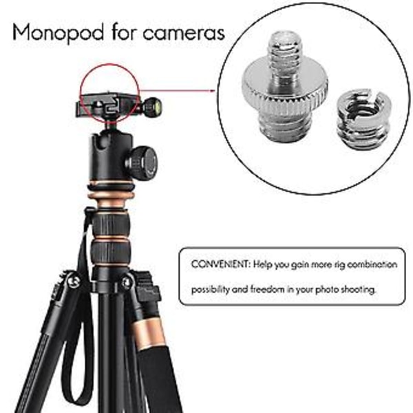 10 stk. 1/4 tomme og 3/8 tomme kameraskrueadapter konverter gevindmonteringssæt til stativ monopod B