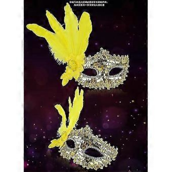Mardi Gras Mask, Fjäder Ögonmask För Halloween