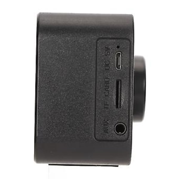Trådlös Bluetooth-högtalare Multifunktionell Brusreducerande Temperaturvisning Röstutsändning FM-radio Spegelväckarklocka Svart