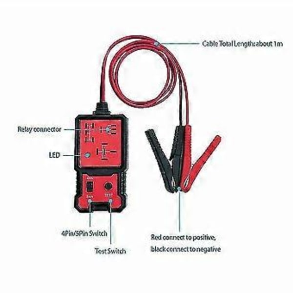 Relätestare 12V Universal Elektronisk Bilkretsdetektor Batterikontroll Automatisk Reparationsverktyg Starlight (hy)